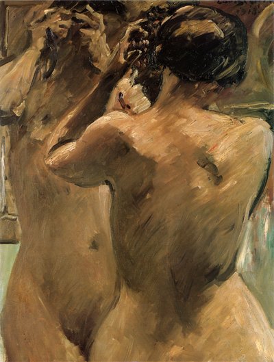 Meisje voor de spiegel door Lovis Corinth